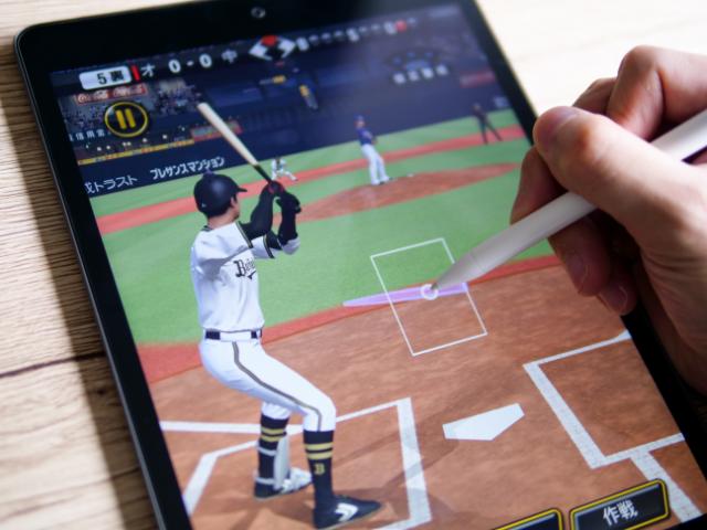 iPadでプロ野球スピリッツAをプレイ